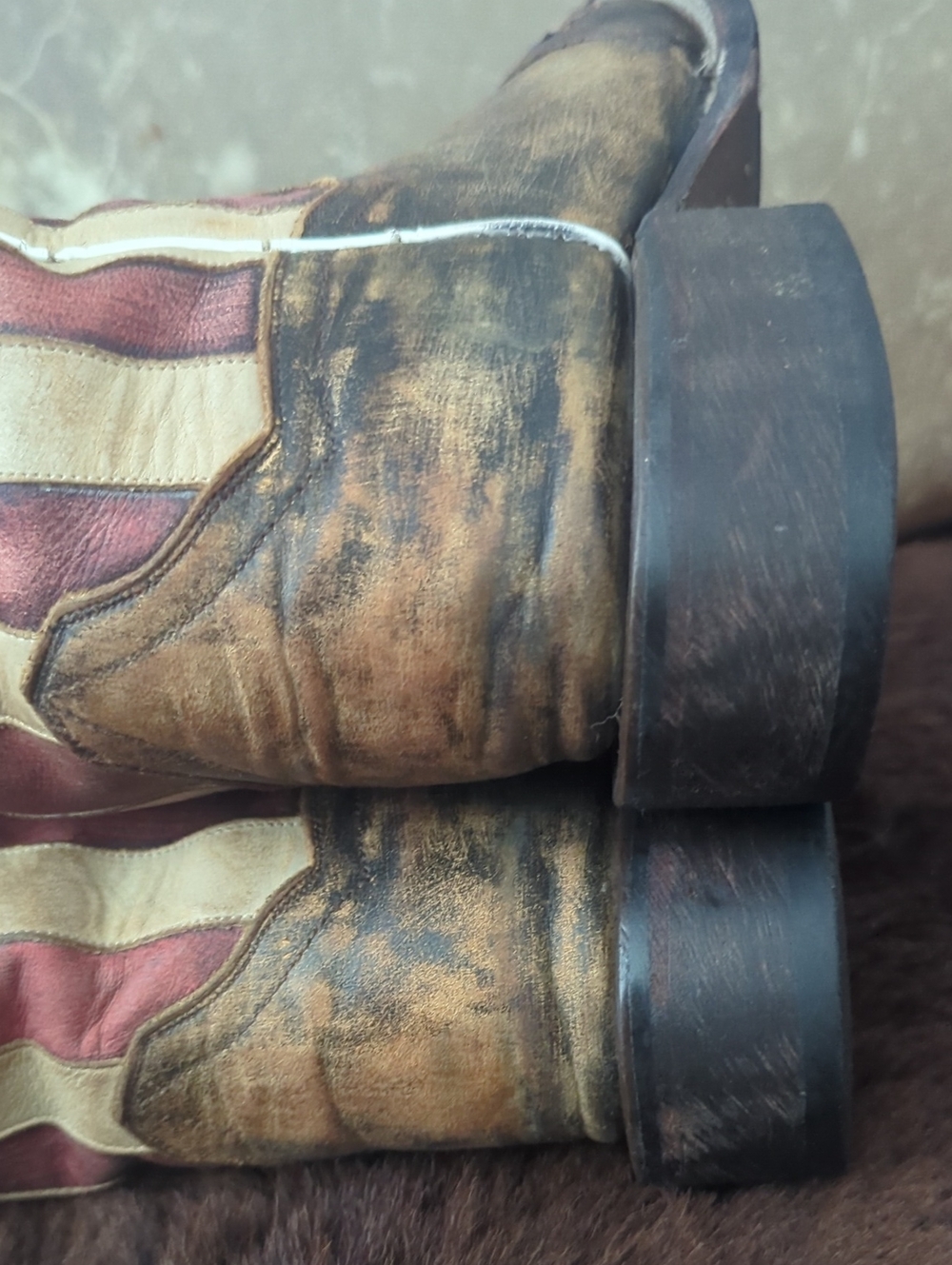 DAN POST DP3914 "Betsy" American Flag cowgirl western boots square toe sz 8.5 - Picture 12 of 15